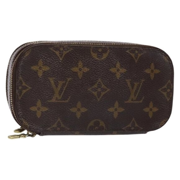 LOUIS VUITTON Monogram Trousse Brush PM Cosmetic Pouch M47510 LV Auth 141126 - Picture 1 of 16